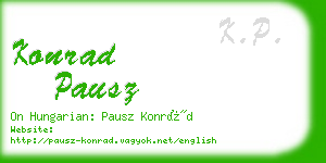 konrad pausz business card